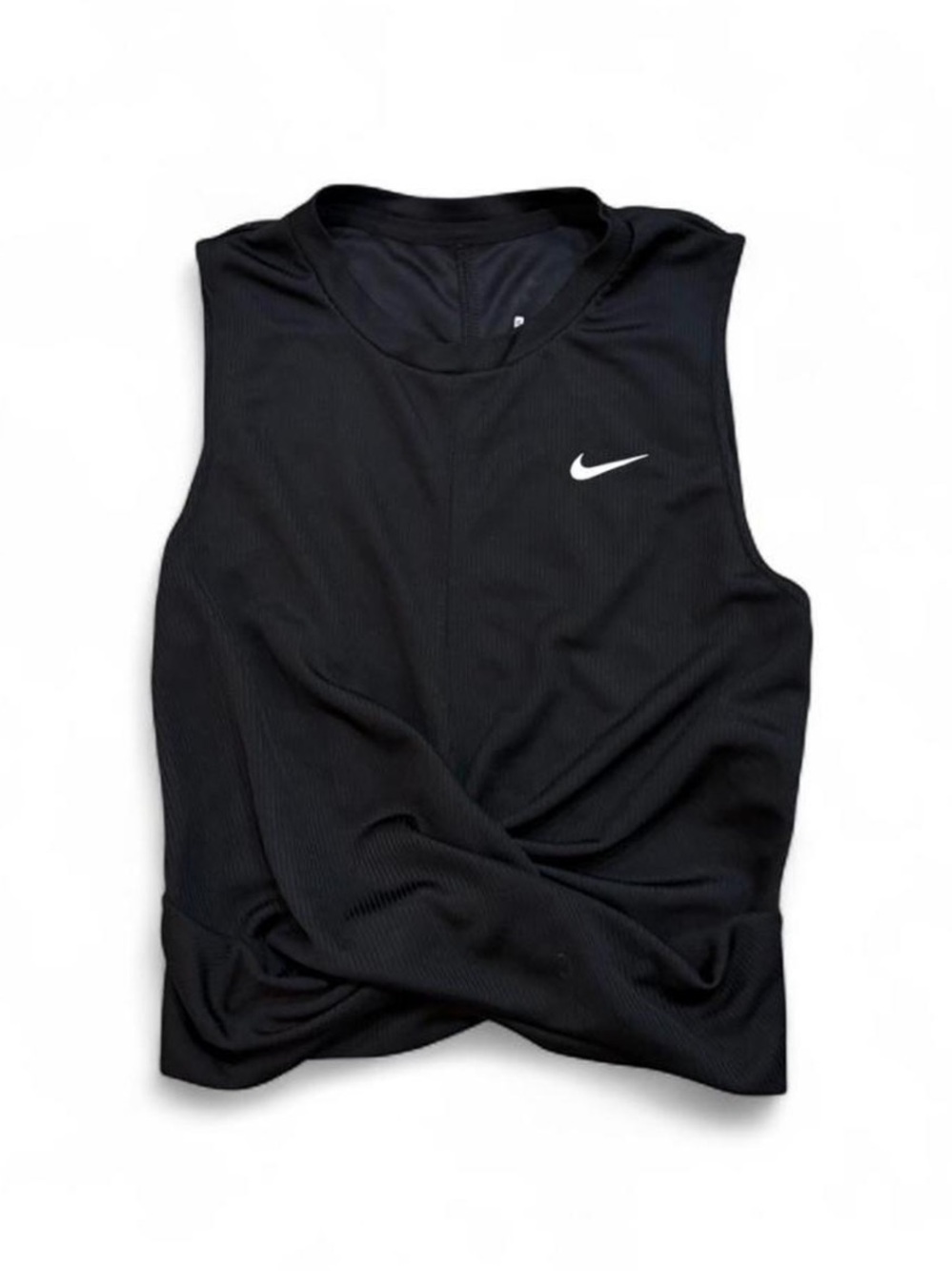 Nike Black Women's Athletic Tank with White Swoosh
